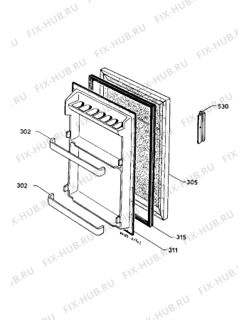 Взрыв-схема холодильника Zanussi Z6139TE - Схема узла Door 003